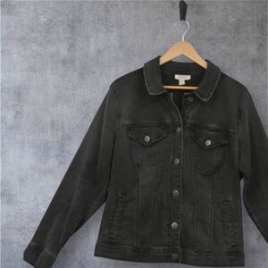Style & Co. Black Denim Jacket 📸 Great Condition 🖤